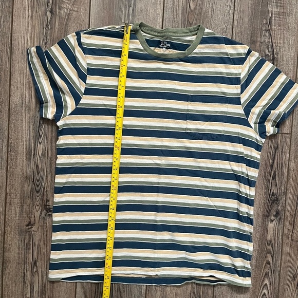 J. Crew Green and Cream Striped Tee - Picture 8 of 8